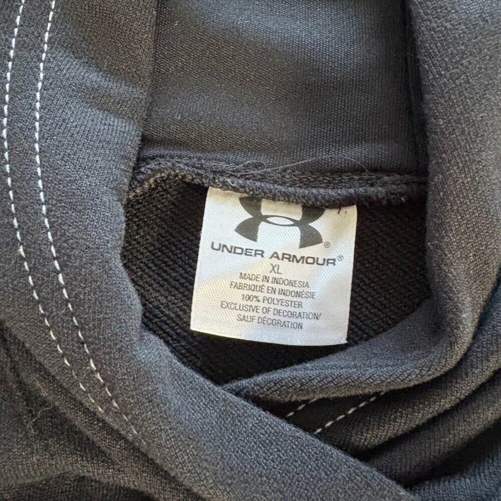 Under Armour Women’s XL Black Pullover Hoodie Logo Kangaroo Pocket Athletic - Picture 5 of 12